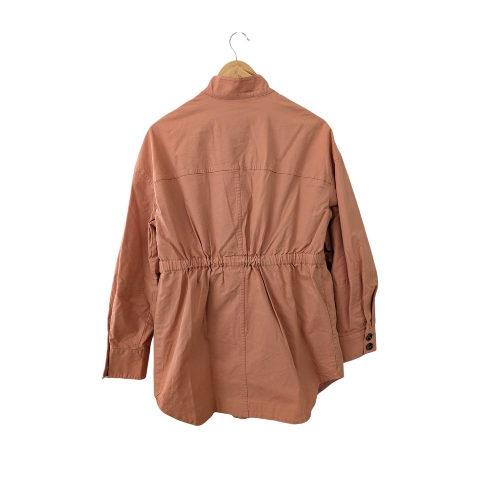 Universal Thread Womens Button Down Coral Drawstring Waist Jacket NWT Size M - Picture 2 of 4